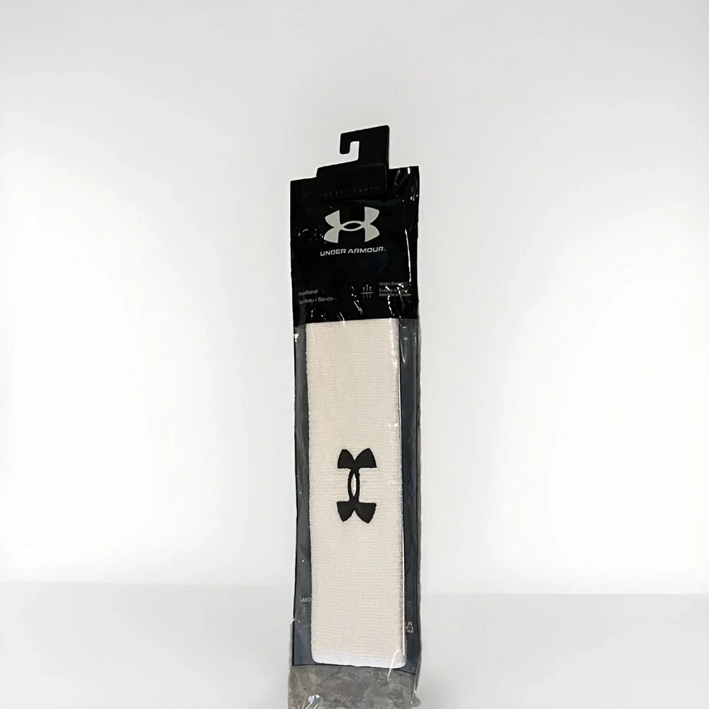 Under Armour Headband FOOTBALL BASKETBALL TENNIS ONE SIZE - ADULT WHITE‎